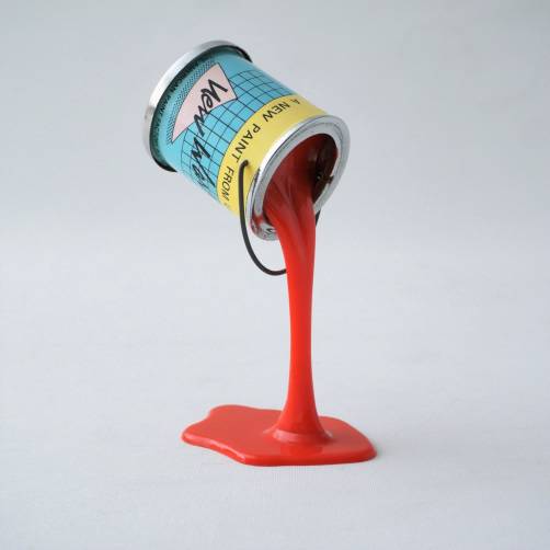 Paint Can Bank Pop Art, after Geoffrey Rose ‘Frozen Moments’, 1980’s ca,  American